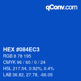 カラーコード: HEX #084EC3 | qconv.com