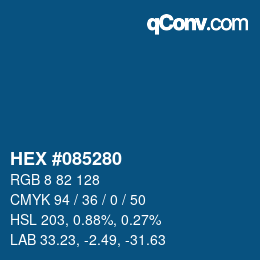 Color code: HEX #085280 | qconv.com