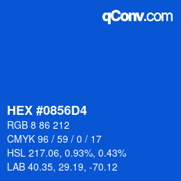 Color code: HEX #0856D4 | qconv.com