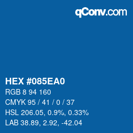 Color code: HEX #085EA0 | qconv.com