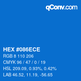 Color code: HEX #086ECE | qconv.com