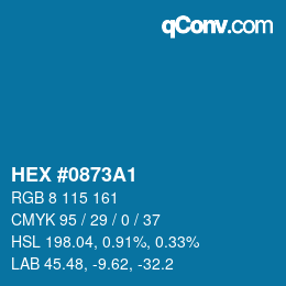 Código de color: HEX #0873A1 | qconv.com