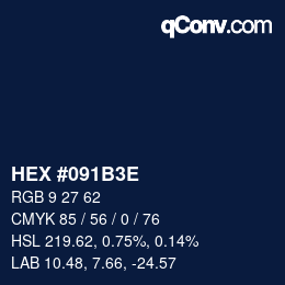 Color code: HEX #091B3E | qconv.com