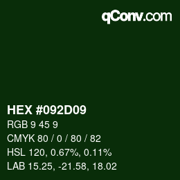 Color code: HEX #092D09 | qconv.com