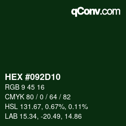 Color code: HEX #092D10 | qconv.com
