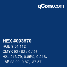 カラーコード: HEX #093670 | qconv.com
