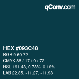 Color code: HEX #093C48 | qconv.com
