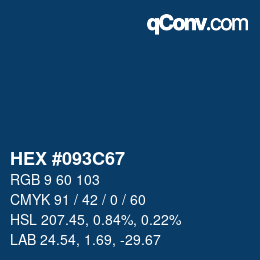 Color code: HEX #093C67 | qconv.com