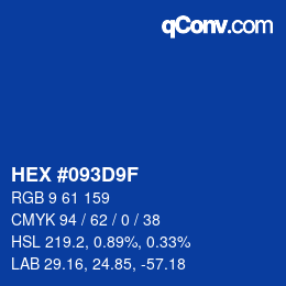 Color code: HEX #093D9F | qconv.com