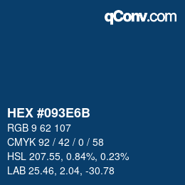 Color code: HEX #093E6B | qconv.com