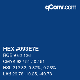 Color code: HEX #093E7E | qconv.com