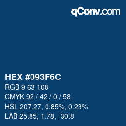 Color code: HEX #093F6C | qconv.com
