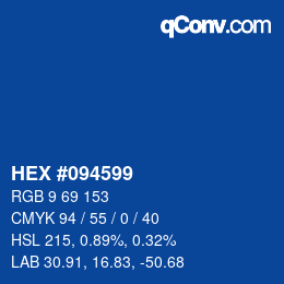Color code: HEX #094599 | qconv.com
