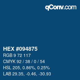 Color code: HEX #094875 | qconv.com