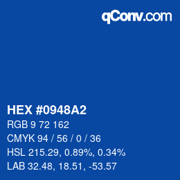 Color code: HEX #0948A2 | qconv.com