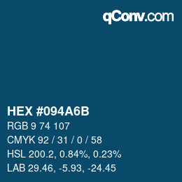 Color code: HEX #094A6B | qconv.com