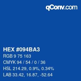 Color code: HEX #094BA3 | qconv.com