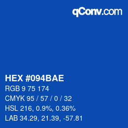 Color code: HEX #094BAE | qconv.com