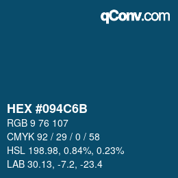 Color code: HEX #094C6B | qconv.com