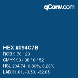 Color code: HEX #094C7B | qconv.com