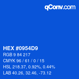 Color code: HEX #0954D9 | qconv.com
