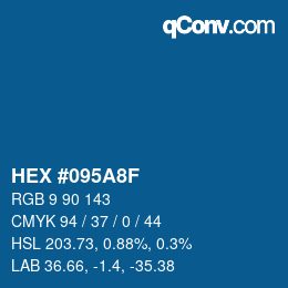Color code: HEX #095A8F | qconv.com