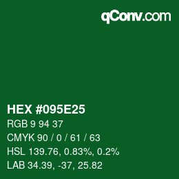 Color code: HEX #095E25 | qconv.com