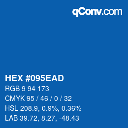 Color code: HEX #095EAD | qconv.com