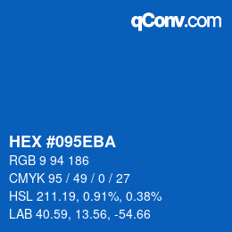 Color code: HEX #095EBA | qconv.com