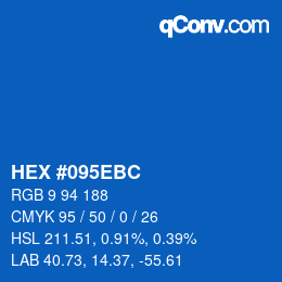 Color code: HEX #095EBC | qconv.com