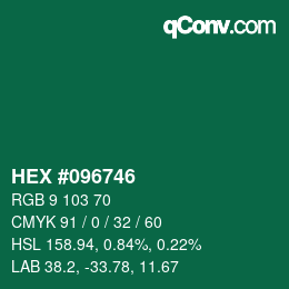 Color code: HEX #096746 | qconv.com