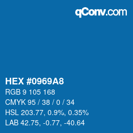 Color code: HEX #0969A8 | qconv.com