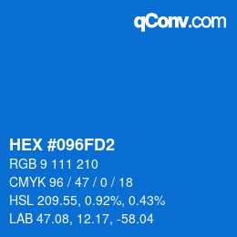Color code: HEX #096FD2 | qconv.com