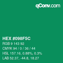 Color code: HEX #098F5C | qconv.com