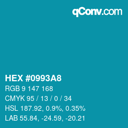 Color code: HEX #0993A8 | qconv.com
