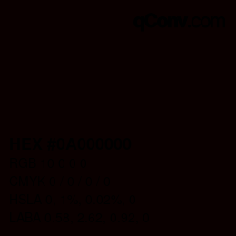 Color code: HEX #0A000000 | qconv.com