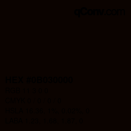 颜色代码: HEX #0B030000 | qconv.com