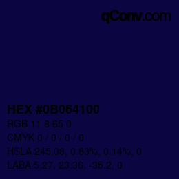 Color code: HEX #0B064100 | qconv.com