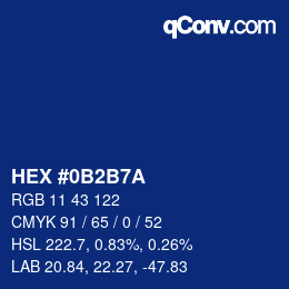Color code: HEX #0B2B7A | qconv.com