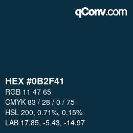 Color code: HEX #0B2F41 | qconv.com