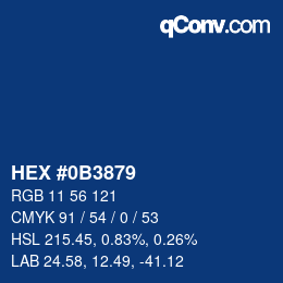 Color code: HEX #0B3879 | qconv.com