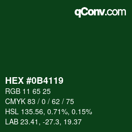 Color code: HEX #0B4119 | qconv.com