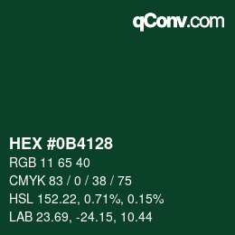 Color code: HEX #0B4128 | qconv.com