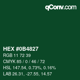Color code: HEX #0B4827 | qconv.com