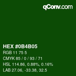 Color code: HEX #0B4B05 | qconv.com