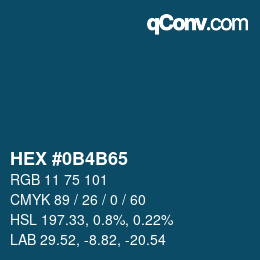 Color code: HEX #0B4B65 | qconv.com