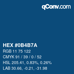 Color code: HEX #0B4B7A | qconv.com