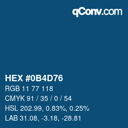 Color code: HEX #0B4D76 | qconv.com