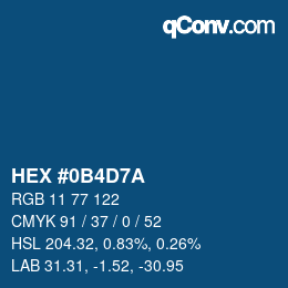 Color code: HEX #0B4D7A | qconv.com