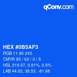 Color code: HEX #0B5AF3 | qconv.com